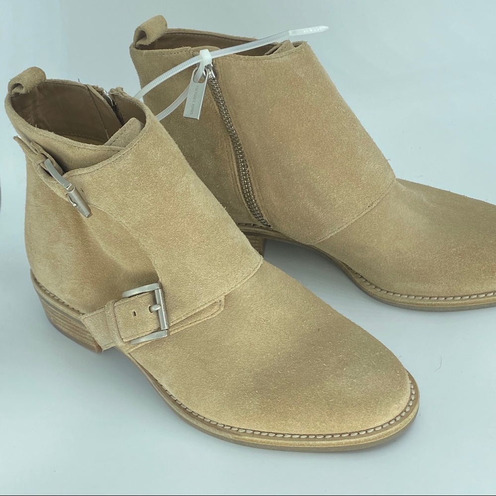 Michael Kors Adams Suede Monk Strap Ankle Boots - Picture 5 of 11